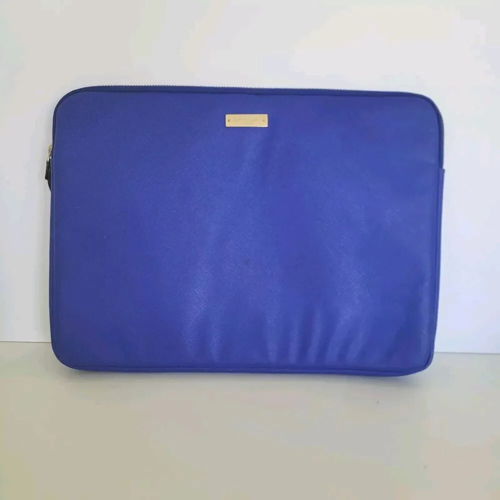 Kate Spade Slim Universal Blue Laptop Bag Sleeve Pouch Zip 13Inch Padded